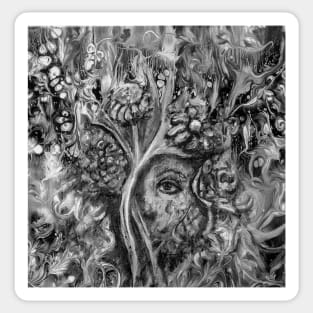 Natural Beauty in Shades of Grey Sticker